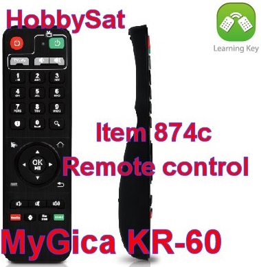Remote front and side - MyGica KR60 factory infrared remote control XBMC Android